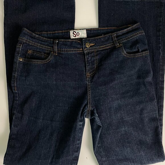 SO Bootcut Jeans – Size 11 Average – Dark Wash Stretch Denim - Picture 4 of 11
